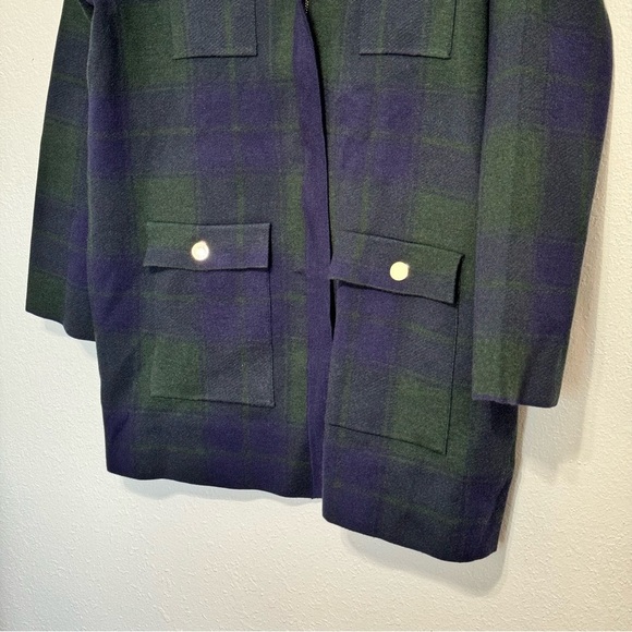 Anne Klein green blue plaid jacket NWT size large - Picture 5 of 12